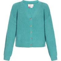 IZIA Casaco de malha 'Boho' turquesa