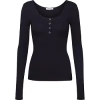 Pieces camisolas PCKITTE LS TOP mulheres - Preto - EU L