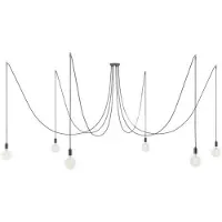 Creative Cables Luminária Pendente Spider 6 Falls With Light Bulb