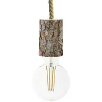 Creative Cables Candeeiro Suspenso Com Lâmpada Nautical Cable Xl Tree Bark 1.2 M
