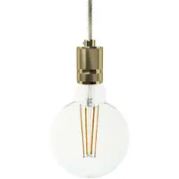 Creative Cables Candeeiro Suspenso Com Lâmpada Textile Knurled Aluminum 1.2 M