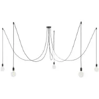 Creative Cables Luminária Pendente Spider 5 Falls With Light Bulb
