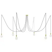 Creative Cables Luminária Pendente Spider 6 Falls With Light Bulb