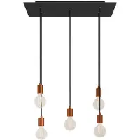 Creative Cables Luminária Pendente Rose-one Xxl 5 Falls With Light Bulb