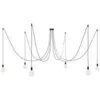 Creative Cables Luminária Pendente Spider 6 Falls With Light Bulb