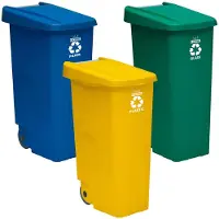 Wellhome Caixote Do Lixo Para Reciclagem 330l Pk3587 3 Unidades