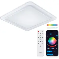 Ksix Luz De Teto Led Celeste Rgbic Cct 35w 49 Cm Tuya App