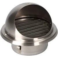 EDM Copo De Encastrar Para Grelha De Ventilação Aço Inoxidável 100 Mm