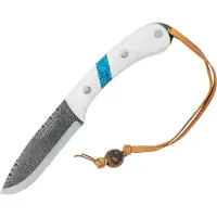 Condor Blue River Knife 2825-43MHC Polished White Micarta, faca fixa