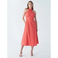 BWLDR Vestido 'ALORA COTTON MIDI' salmão
