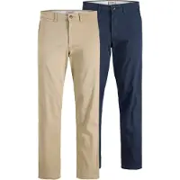 Jack & Jones Calças chino 'JPSTKane Dave' areia / navy