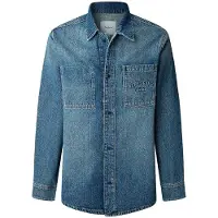 Pepe Jeans para homem. PM309081 Camisa azul Weston (M), Casual, Algodão, Manga comprida