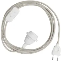 Creative Cables Abajur Snakebis E27-conjunto De Cabos Com Suporte De Lâmpada. Cabo De Tecido Colorido E Ficha De 2 Pinos 1.8 M