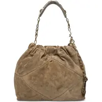 Ba&sh para mulher. 2H24CFMS Bolsa de Couro June cáqui (OSFA), Casual, Verde, Pele
