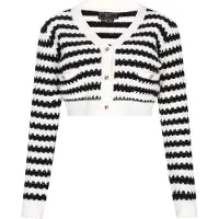 Faina Casaco de malha preto / offwhite