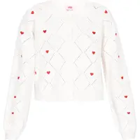 Mymo Casaco de malha vermelho / offwhite