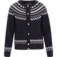 Dreimaster Maritim Casaco de malha navy / branco