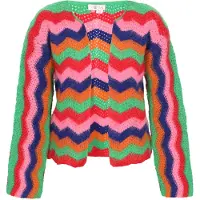 IZIA Casaco de malha azul / verde / rosa / vermelho