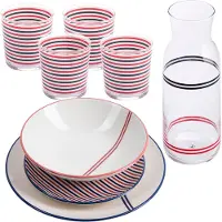 El Ganso Serviço De Mesa Com Garrafa E 4 Copos 1.2l 345ml 12 Peças