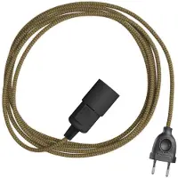 Creative Cables Candeeiro De Teto Snake Zig-zag Com Fio De Tela. Efeito Ziguezague E Ficha De Dois Pinos 3 M