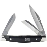 Buck Stockman 0301BKS1 Satin 420HC, Black Synthetic Nickel Silver, navalha