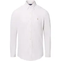 Ralph Lauren para homem. 710953704007 Camisa oxford com riscas Custom Fit bege (XL), Casual, Algodão, Manga comprida
