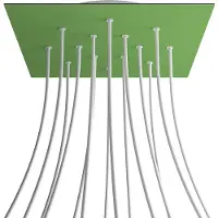 Creative Cables Kroq4014f116 Xxl Rose-one Square Prado Verde Kit De Rosas