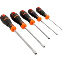 Bahco Conjunto De Chaves De Fenda Fit With Rubber Handle 5 Unidades