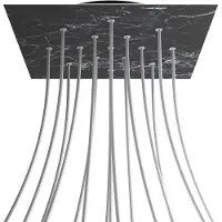 Creative Cables Krovnq4015f104 Xxl Kit De Rosa Quadrada De Mármore Marquina Rose-one