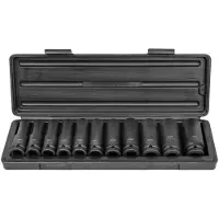 JBM Conjunto De Soquetes De Impacto Longos De 1/2´´ Com 12 Cantos 11 Peças