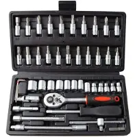 Stein Conjunto De Catraca Com Pontas E Soquetes 12659 1/4´´ 46 Peças