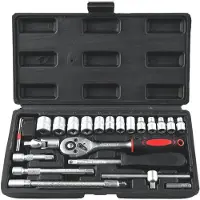 Stein Conjunto De Soquetes E Catraca 46620 1/4´´ 4-14 Mm 24 Peças