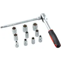 Stein Conjunto De Soquetes E Catraca 48157 1/4´´ 4-13 Mm 11 Peças