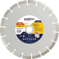 Edelco Disco De Diamante De Construção Universal U3 230x22 Mm