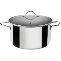Supreme Panela De Indução Com Tampa De Vidro Aço Inoxidável 24 Cm