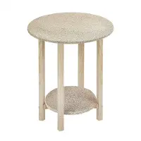 Wellhome Mesa De Maca Gazte Com Acabamento Sem Verniz 40x40x75 Cm