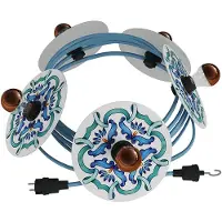 Creative Cables Grinalda De Sistema Lumet Maioliche Com Cabo Têxtil5 Suportes De Lâmpada E Abajuresgancho E Ficha Preta Com A Bulb 7.5 M