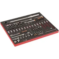 Bahco Chave De Torque Set Of 1/4´´ And 3/8´´ Sockets And In Foam Tray 3-3 Fit&go Set 85 Unidades