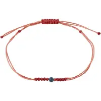 Pilgrim Pulseira 'Birthstones' antracite / vermelho claro