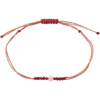 Pilgrim Pulseira ' Birthstones ' vermelho / branco pérola