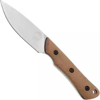 White River Knives Brave WRSS-BRV-MNB Stonewashed Magnacut, Natural Canvas Micarta, faca de caça, Smith and Sons design