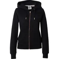 Superdry para mulher. W2012477A Sweatshirt Essential Logo Ziphood HB preto (L), Casual, Algodão