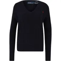 Ralph Lauren para mulher. 211971866003 Camisola de caxemira e lã azul-marinho (XS), Casual, Manga comprida