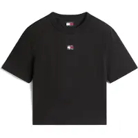 Tommy Hilfiger Camisa 'Tommy Badge Boxy' vermelho / preto / branco