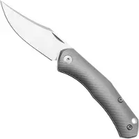 GiantMouse ACE Jutland JUTLAND-SJ-TI, Satin CPM S90V Grey Milled Titanium navalha, Ansø en Voxnaes design