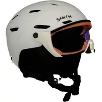 Smith - Capacetes ski homem - Survey Eu Matte White Chromapop Photochromic Rose Flash para Unissexo - Tamanho 51-55 cm - Branco