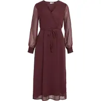 Vila Vestido Midi De Manga Comprida Falia
