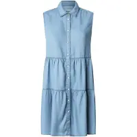 Pepe Jeans para mulher. PL953719PG9 Vestido Arya azul (XL), Casual, Manga curta, Lyocell, Sustentável