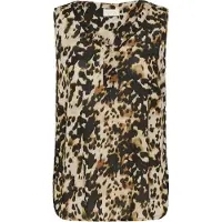 Kaffe Blusa 'KAAmber' bege / castanho / preto
