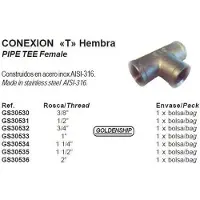 Goldenship Conector Em T Aço Inoxidável F 3/4´´